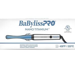 BaBylissPRO Nano Titanium Reverse Taper Curling Wand - Blue